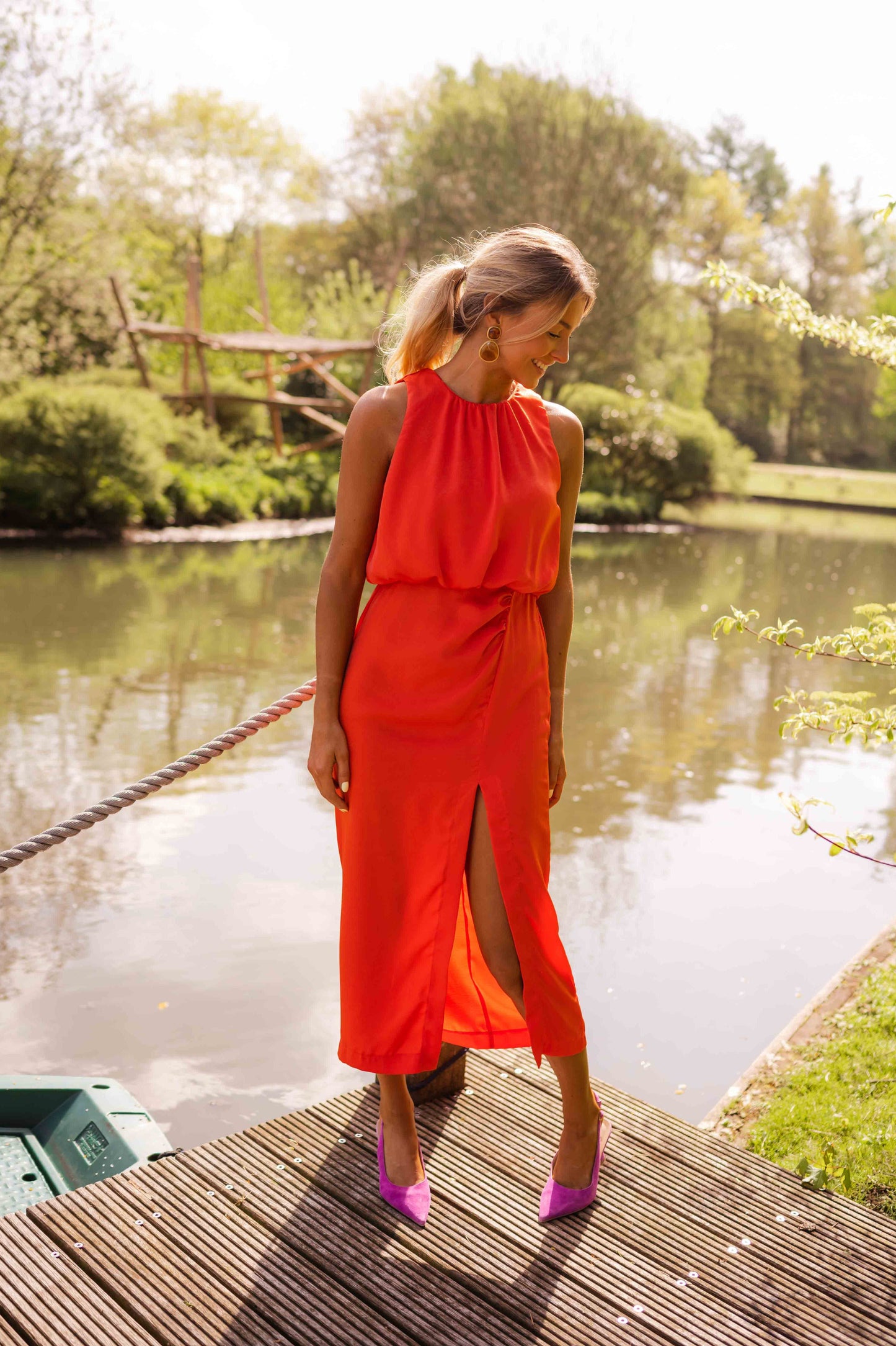 ELENA Halflange jurk | Tijdloze elegantie met zomerse charme