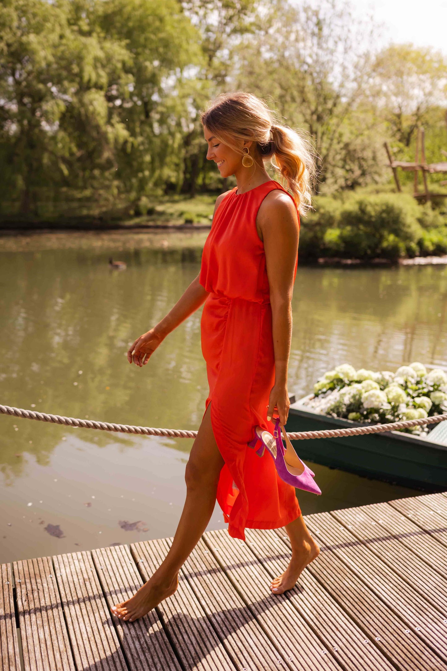 ELENA Halflange jurk | Tijdloze elegantie met zomerse charme