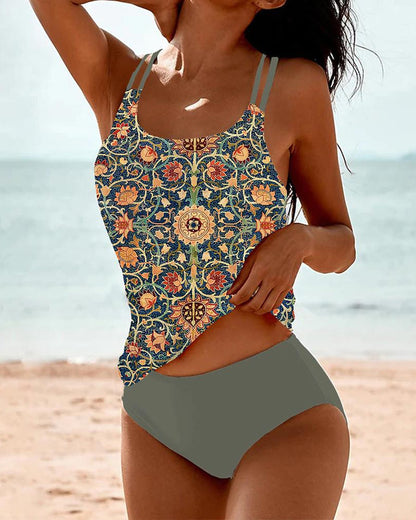 Selene | Trendy tankini met dubbele bandjes
