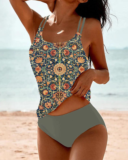 Selene | Trendy tankini met dubbele bandjes