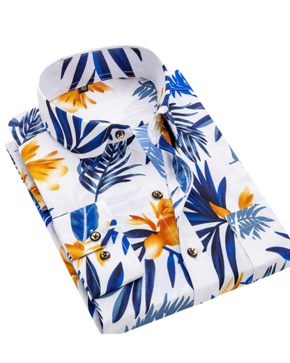 Lucien | Overhemd met nautische print en relaxte elegantie