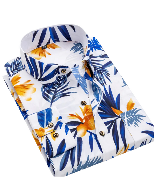 Lucien | Overhemd met nautische print en relaxte elegantie