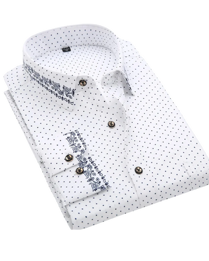 Lucien | Overhemd met nautische print en relaxte elegantie