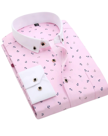 Lucien | Overhemd met nautische print en relaxte elegantie